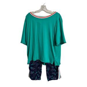 CuddleDuds Two Piece Pajama Set Stars Large